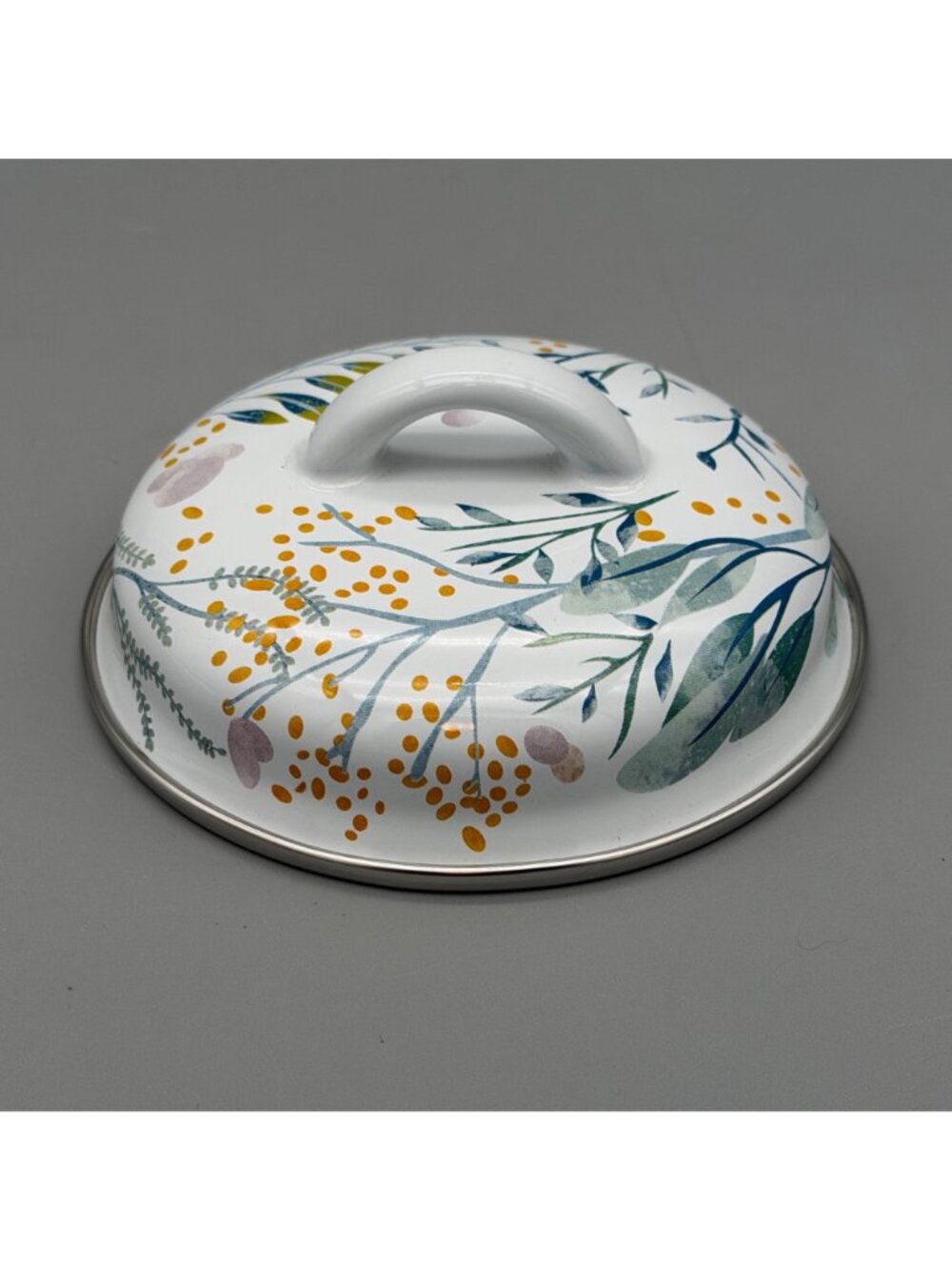 Crofton Casserole Pot Dutch Oven 1 Qt Floral Enamelware Double Handle & Lid - Picture 10 of 11